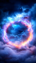 Obraz premium Fiery Ring Around Cloudscape