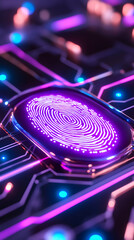 Fingerprint scan on circuit board