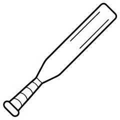  Cricket Bat Line Art Illustration