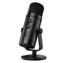 microphone condenser on transparent background