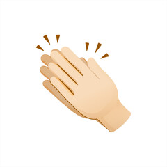 Clapping Hands emoji vector icon. Clapping Hands Gesture Emoticon. Vector Clapping Hands Emoji. Congratulations, celebration and success. Emoji style design hand applaud for web, banner, vector 10eps