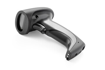 Barcode reader qr code wireless handheld barcode scanner with docking station isolated on white background