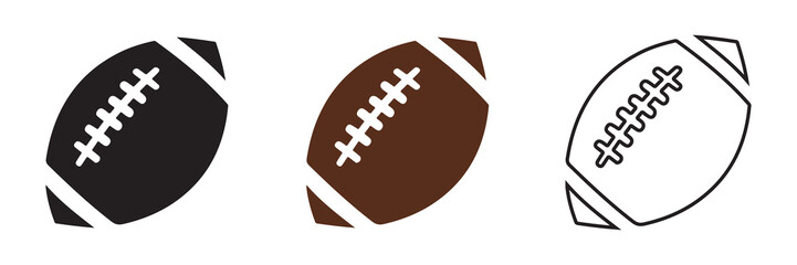 American football icon set. Football symbol collection. Vector illustration eps 10