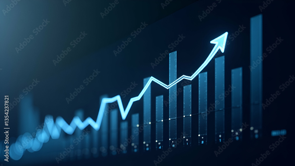 Poster stock market investment trading graph: visualizing financial growth with generative ai - business ex