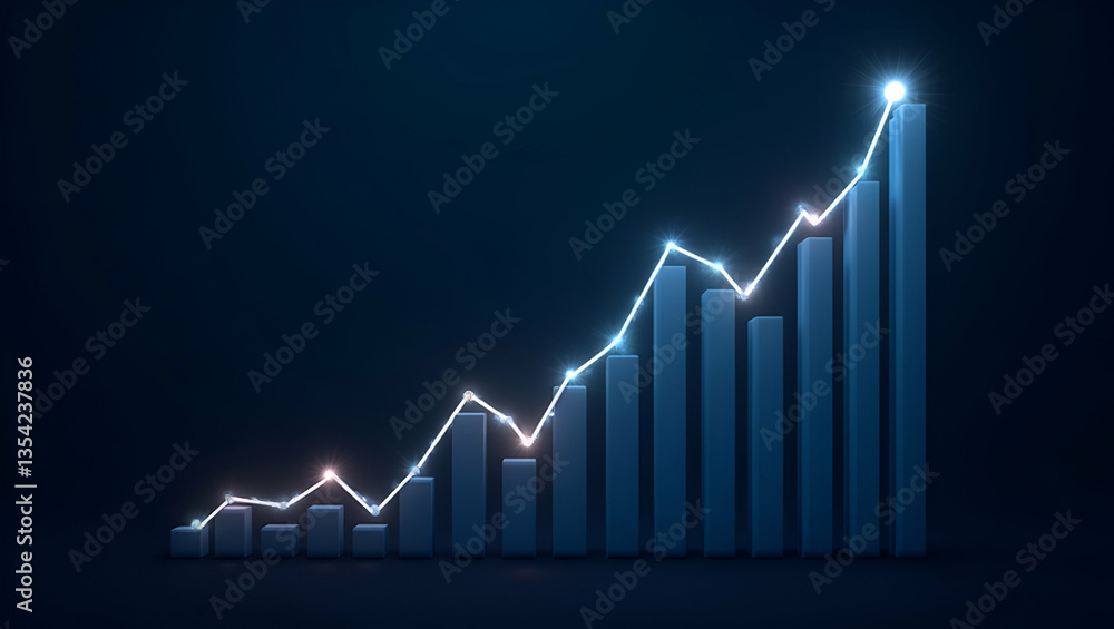Poster stock market investment trading graph: visualizing financial growth with generative ai - business ex
