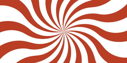Red and White Spiral Pattern Illustration with Psychedelic Design Effect