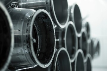 Empty S-300 Missile Tubes: Industrial Abstract
