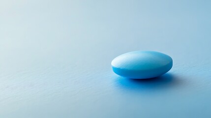 A single pastel blue dot on a soft gradient surface