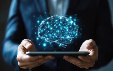 Digital Brain Technology Visualization