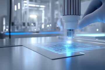 High-Tech Manufacturing Process in a Modern Laboratory