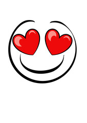 colour svg vector, smile face, heart icon