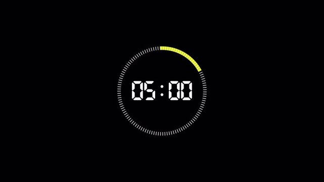 30 seconds countdown timer animation with alpha channel,1 minute timer from 0 to 30 seconds with transparent background	