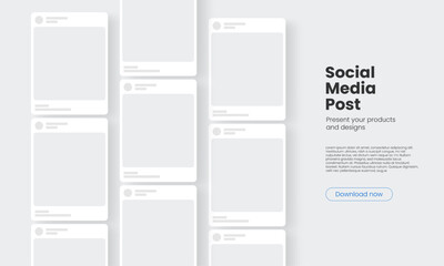 Social Media Posts Templates For Your Designs. Vector Illustration
