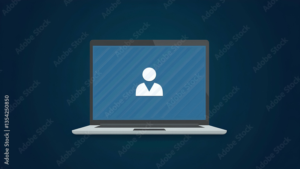 Poster flat user downloading os upgrade: cute vector illustrating app installation & enhanced security feat