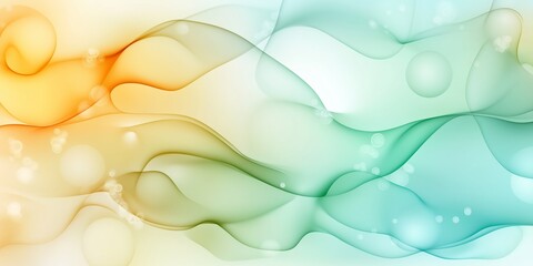 Light green yellow abstract background. Watercolor. Hand-drawn. Modern art background with copy space for design. Wide banner.