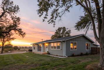 Modern new Construction White Siding Cottage House