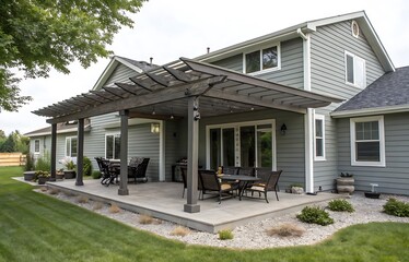 Modern new Construction White Siding Cottage House