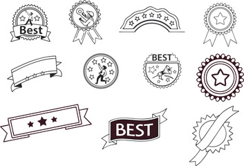 Set of Badges and Labels Design Elements