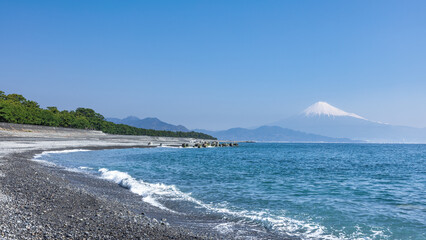 三保松原から富士山の眺め