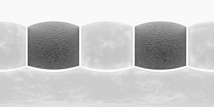 360-degree panoramic HDRI lighting setup for 3D rendering. Softbox light sources arranged in a circular pattern, ideal for realistic studio lighting in Blender, 3ds Max, and Unreal Engine