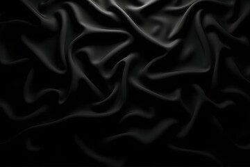 Obraz premium Black luxury fabric background with copy space for design work.