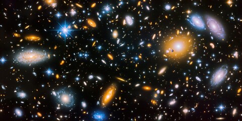 Obraz premium Cosmic Dance: Captivating Movement and Beauty Unfolding Across the Universe's Canvas 