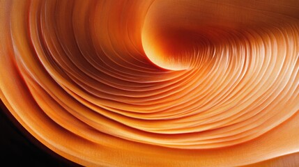 Abstract swirling orange folds