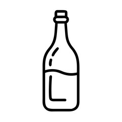 Outline of a wine bottle icon  