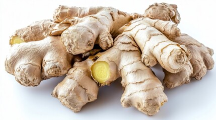 Fototapeta premium Fresh ginger root cluster