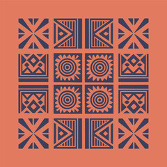 African Tribal Pattern Vector Graphic Design