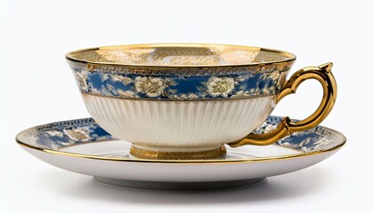 photo of bone china teacup isolated on white background