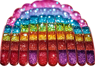 PNG Glitter rainbow accessories electronics accessory.