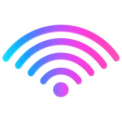 Gradient WiFi Symbol in Pink and Blue