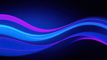 Abstract Blue Purple Neon Waves Swirling Light Dynamic Background