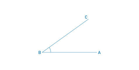 Angles in Geometry. Two Straight Lines. Vertex, Arms, Initial Side and Terminal Side.