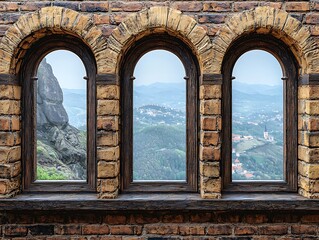 Triple Arch Window for Mountain View.