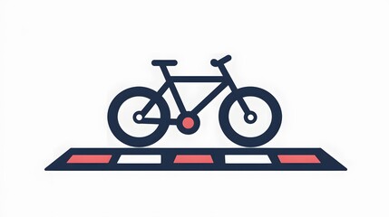 Fototapeta premium bicycle sign on white background,bicycle icon on white background,bicycle sign isolated on white.