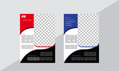 professional Business flyer design  modern design, perfect for creative Corporate  template design set with blue, black, red color. 