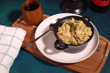 Risotto in small pot