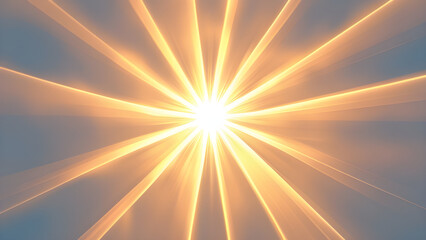 Obraz premium Vibrant sun rays isolated on a transparent, Bright sun shining in the sky with glowing rays