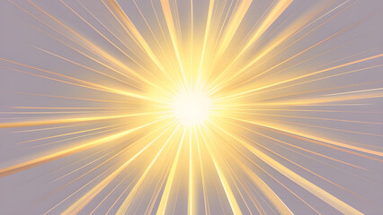 Obraz premium Vibrant sun rays isolated on a transparent, Bright sun with shining rays in the sky