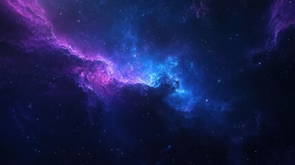 Fototapeta premium Cosmic Nebula: A vibrant and awe-inspiring view of a nebula, where swirling clouds of gas and dust burst with radiant colors in the vast expanse of space.