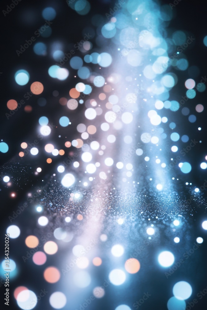 Poster abstract light burst: a mesmerizing display of ethereal light and bokeh. the dynamic interplay of li