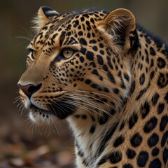 Close-up portrait of a leopard