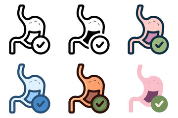 healthy stomach digestion icon vector illustration