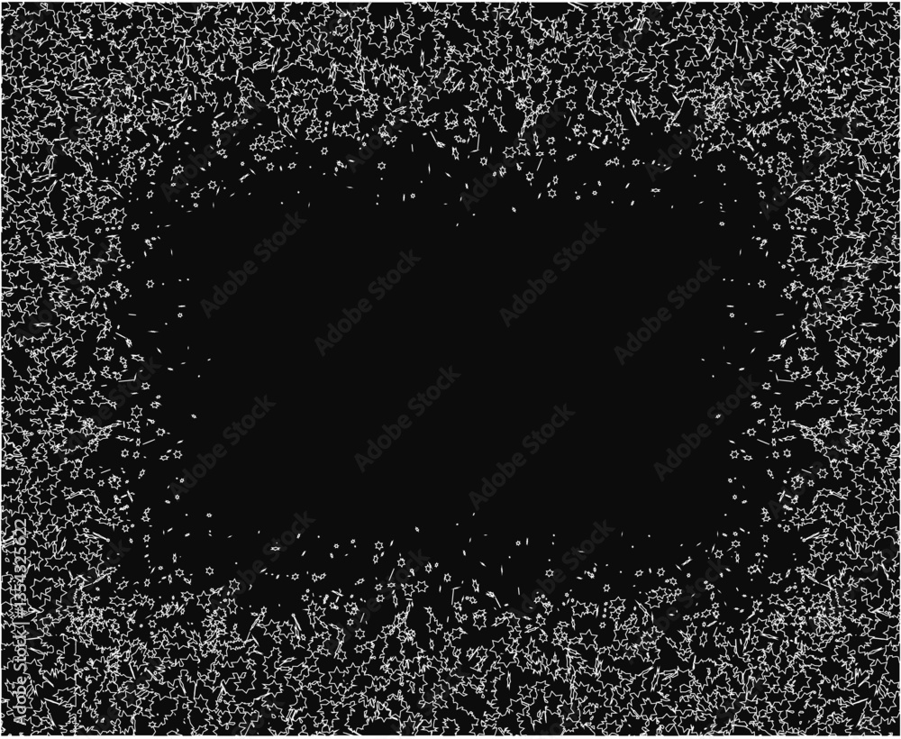 Aufkleber a black background with white dots. the dots are scattered all over the background. the background i