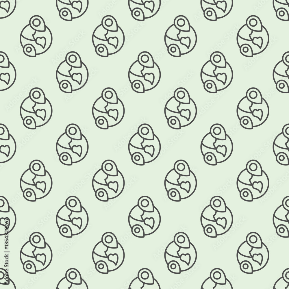 Poster planet earth with two location pins line seamless pattern, remote work theme. vector graphics. world