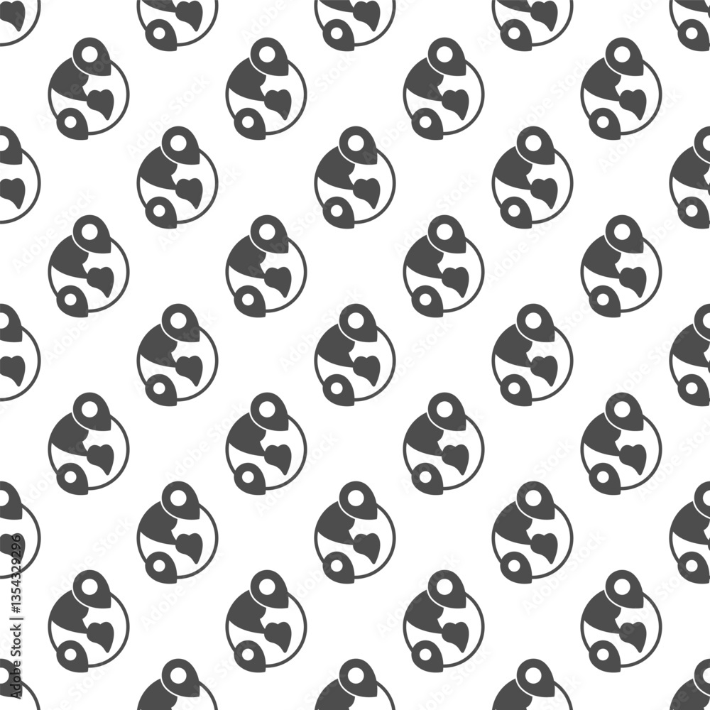 Poster planet earth with two location pins solid seamless pattern, remote work theme. vector graphics. worl