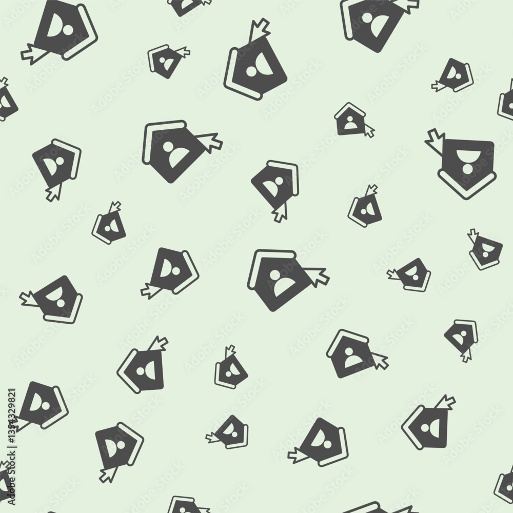 Poster home user and mouse cursor solid seamless pattern, remote work theme. vector graphics. user house wi