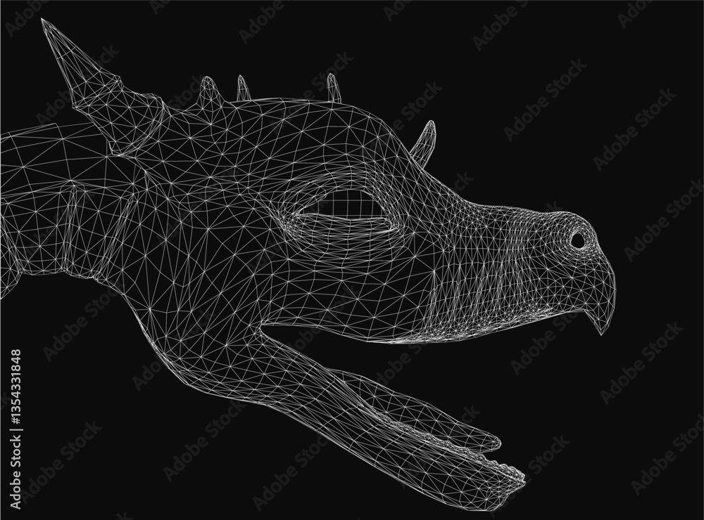 Poster a dragon's head is shown in black and white. the image is a computer-generated rendering of a dragon